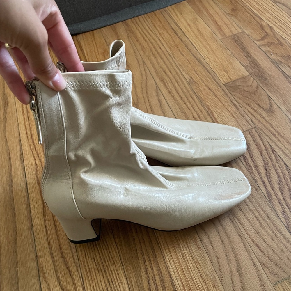 Cream booties